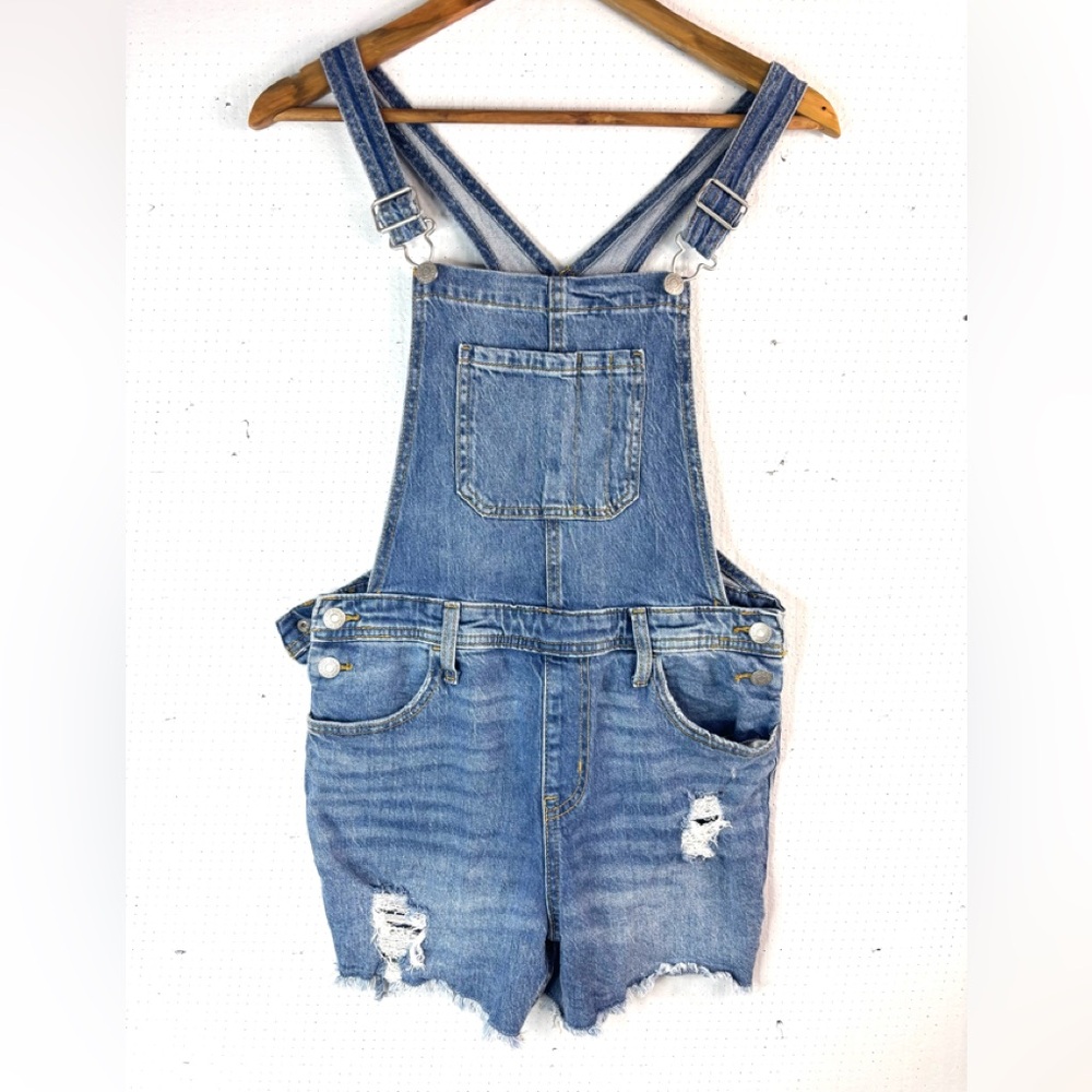 Cat & Jack Shortalls XL 14 Girls Denim Overalls - Kids